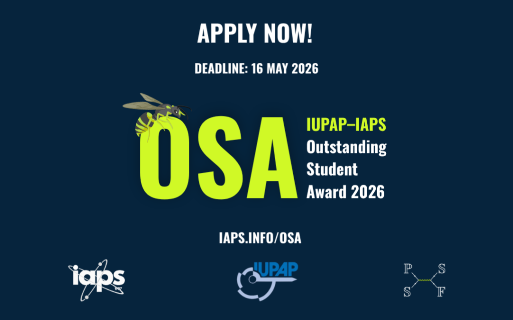 Aplikacje do IUPAP-IAPS Outstanding Student Award 2026